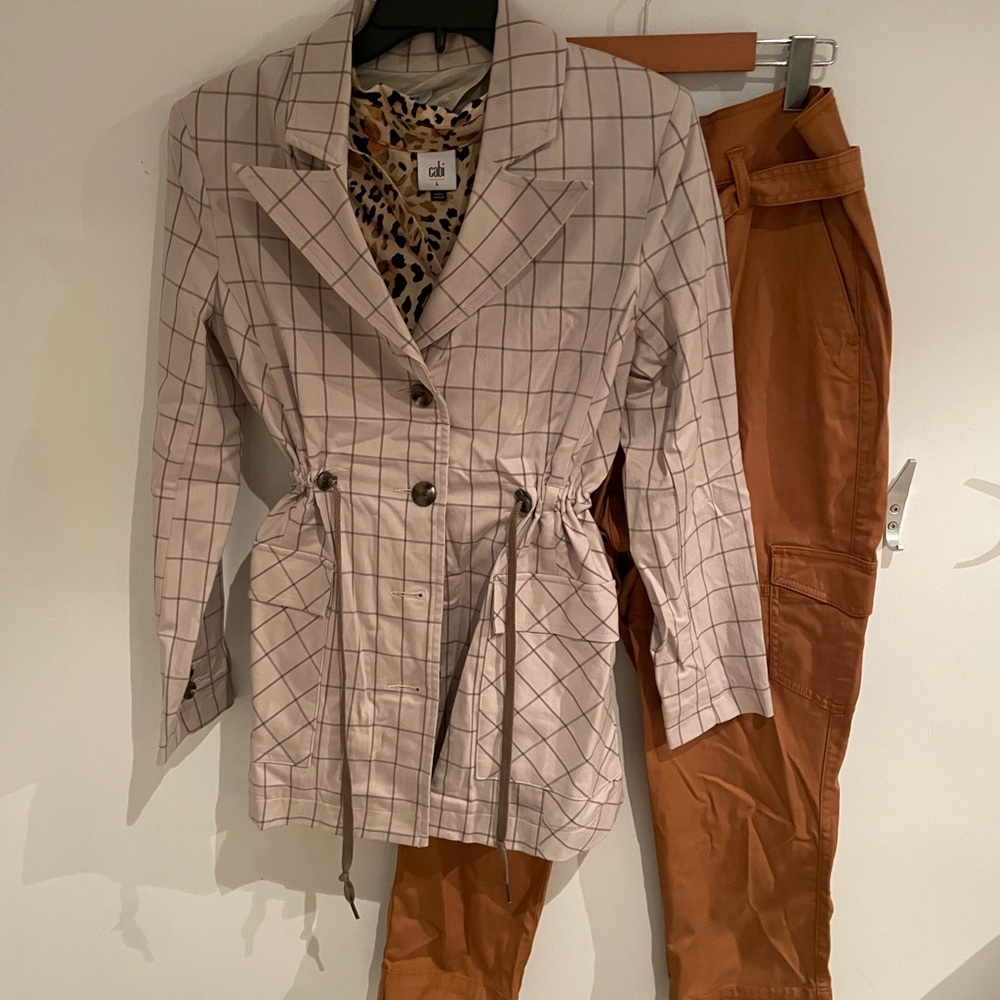 Cabi, Windowpane Jacket. Size small
